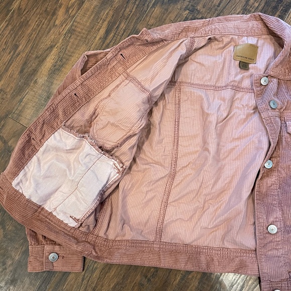 American Eagle dusty rose pink corduroy lightweight jacket - Picture 3 of 6
